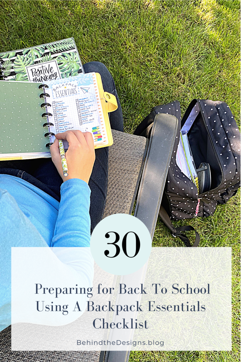 Preparing for Back To School Using a Backpack Essentials Checklist