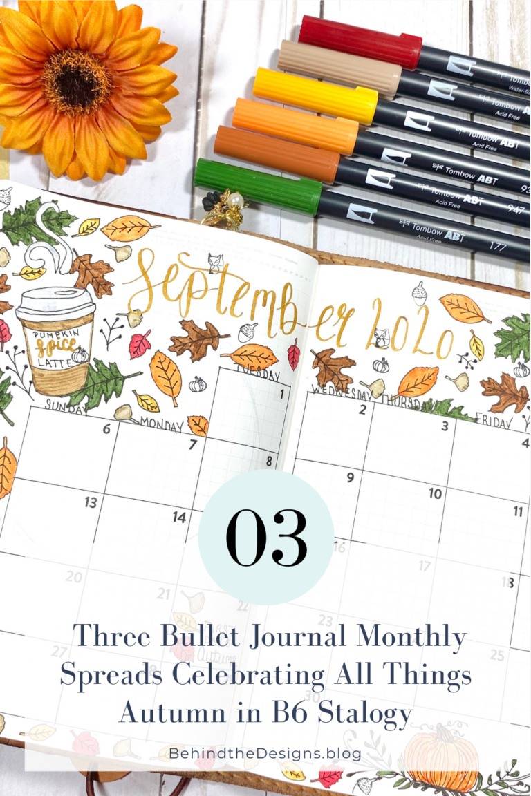 Three Autumn Bullet Journal Monthly Spread Ideas