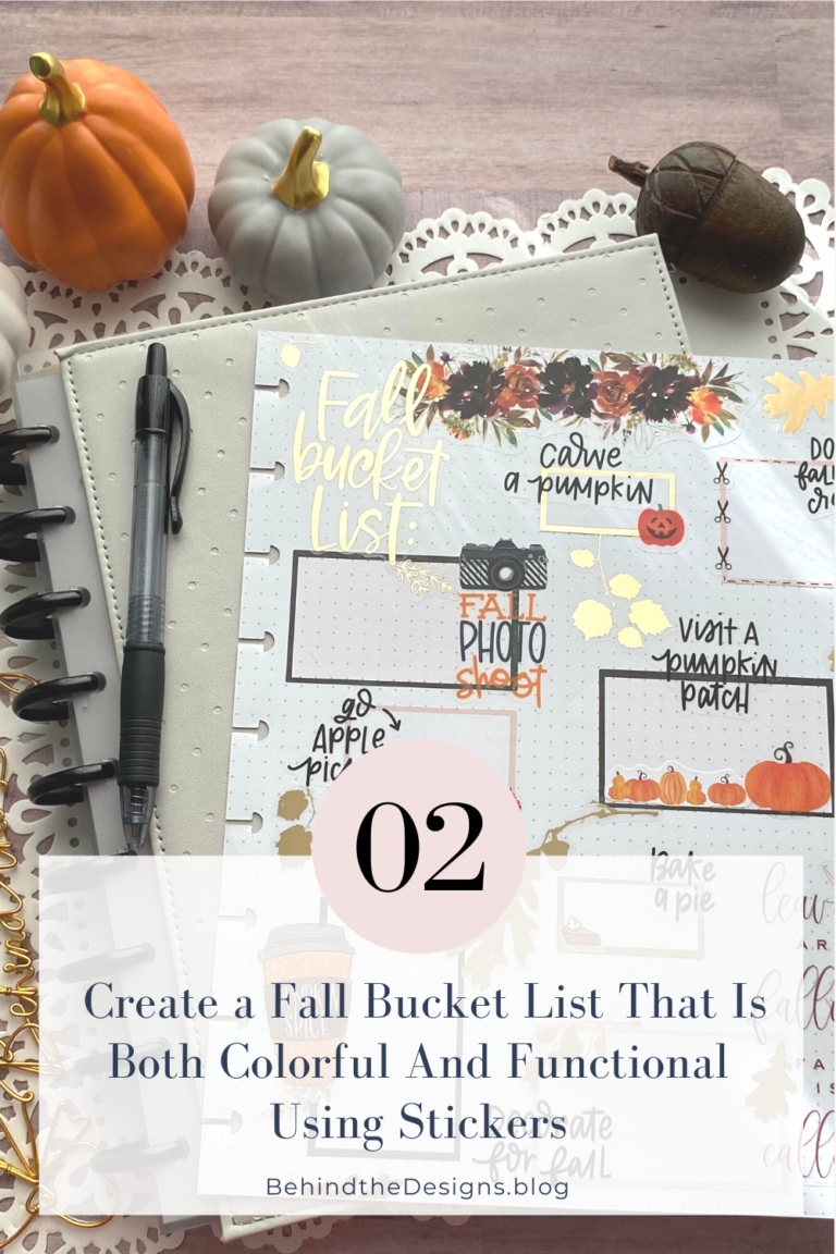 Create a Colorful Fall Bucket List Using Stickers
