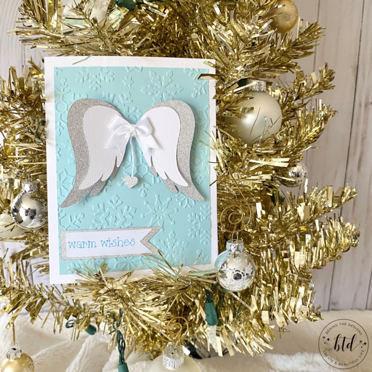 DIY Cricut Angel Wings Handmade Christmas Card