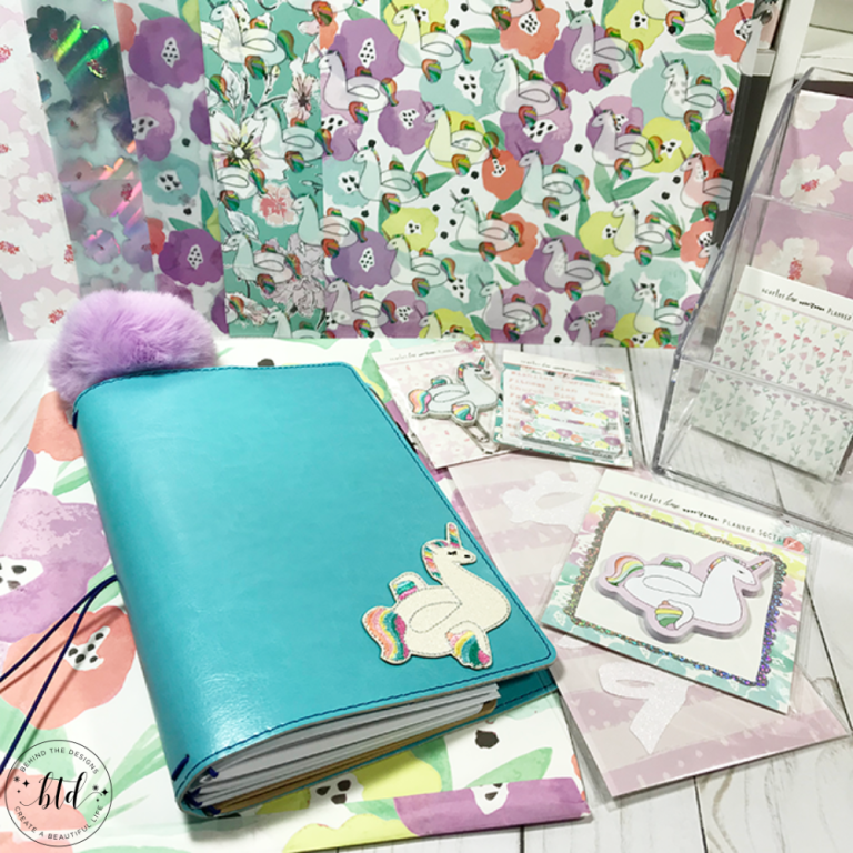 Rainbow Unicorn Kit Travelers Notebook Setup