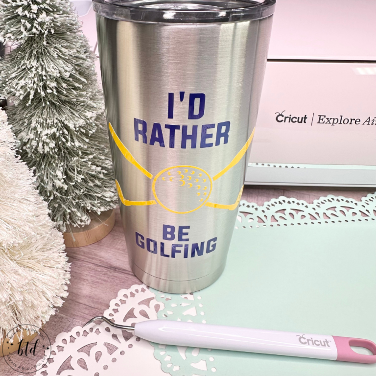 Cricut Personalized Golf Tumbler Gift Idea