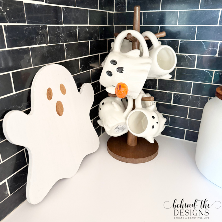 Ghostly Halloween Coffee Bar Decor Idea
